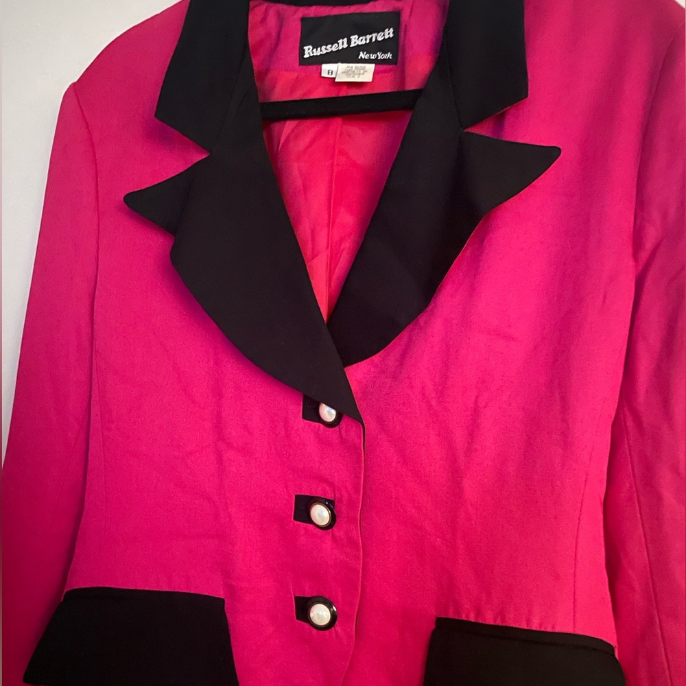 Pink/black 80s blazer